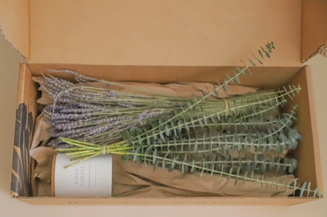 Self-Care Lavender and Eucalyptus box with Candle