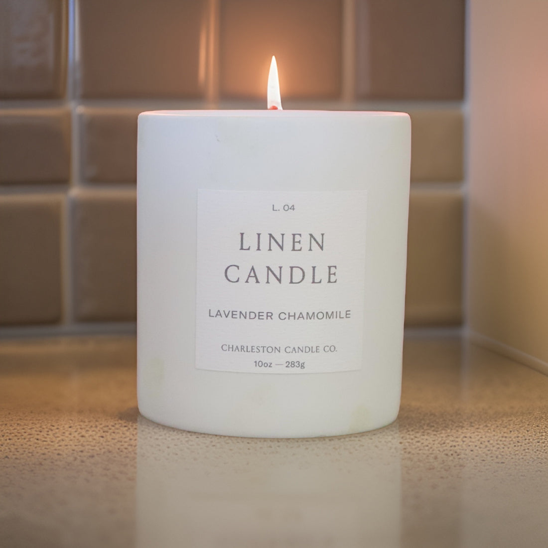 Lavender Chamomile Linen Candle