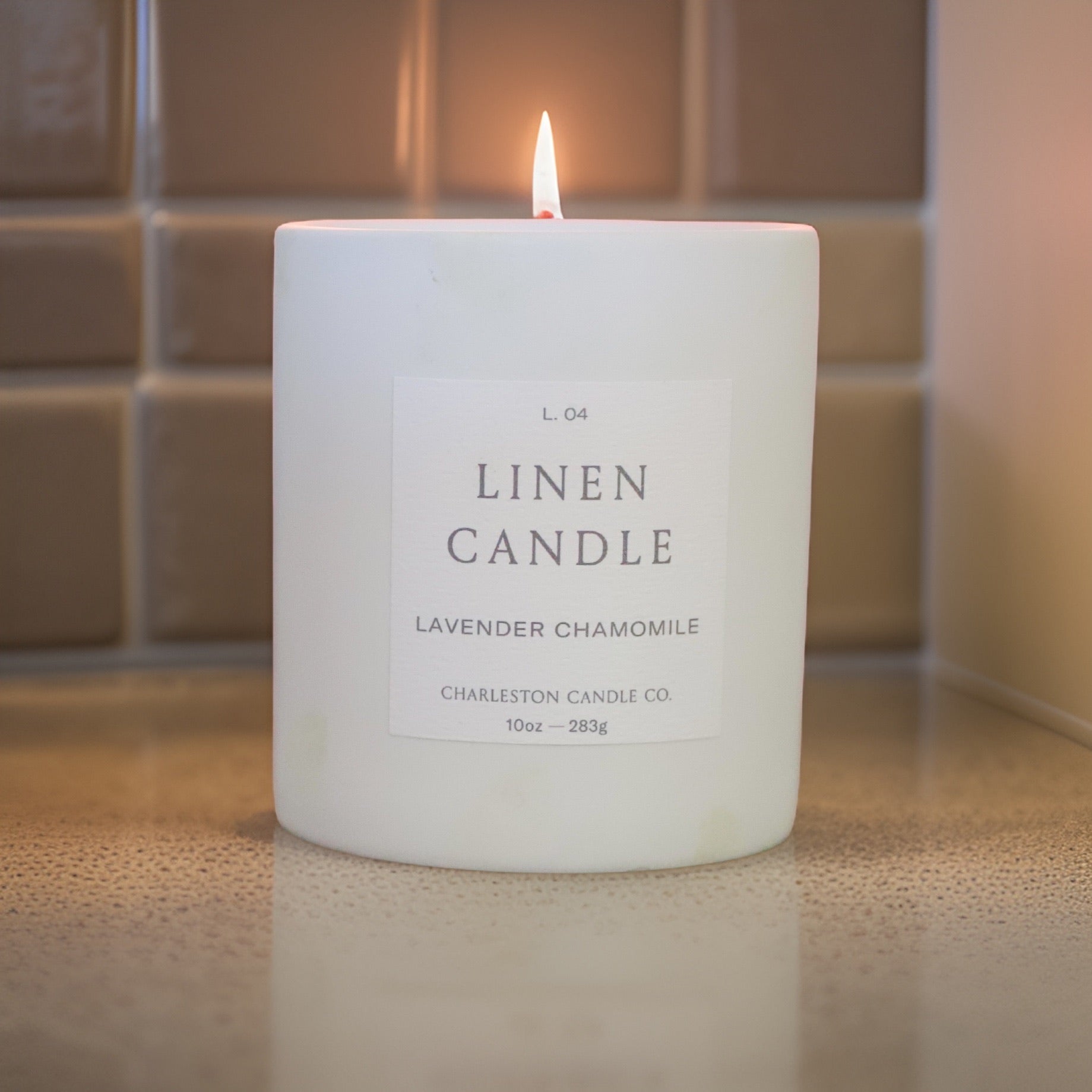 Lavender Chamomile Linen Candle