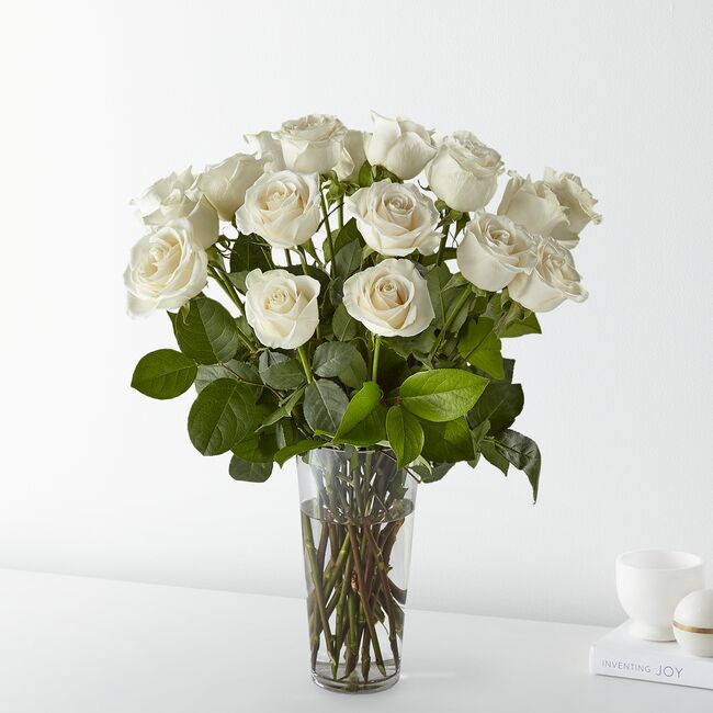 Long Stem White Roses