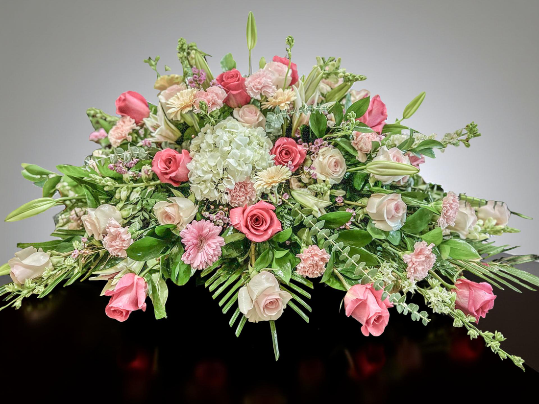 Small Classic Pink Casket Spray
