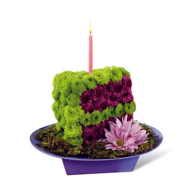 Festive Wishes Floral Cake Slice
