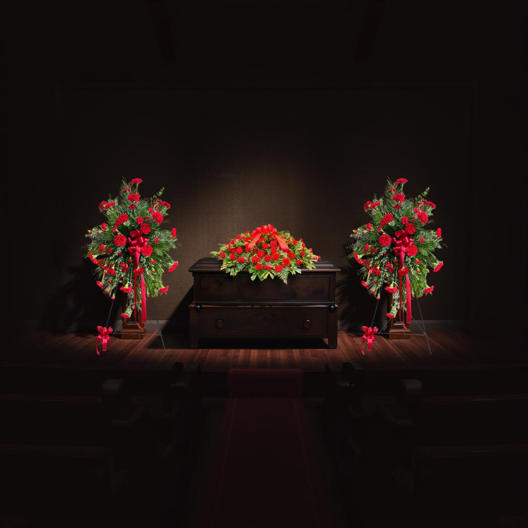 Three-Piece Carnation Melody Funeral Set