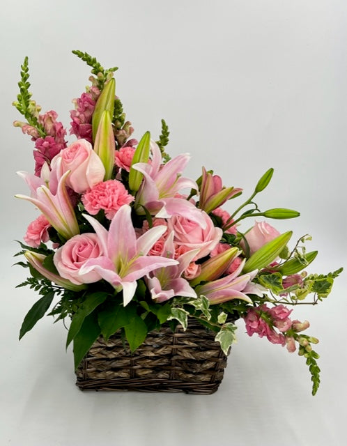 Classic Pink Sympathy Basket