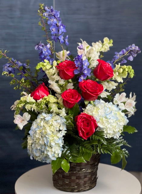 Red White and Salute Basket