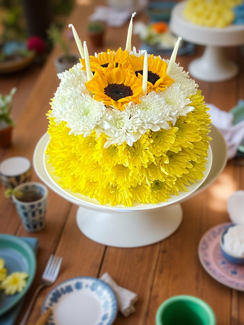 Birthday Smiles Floral Cakes